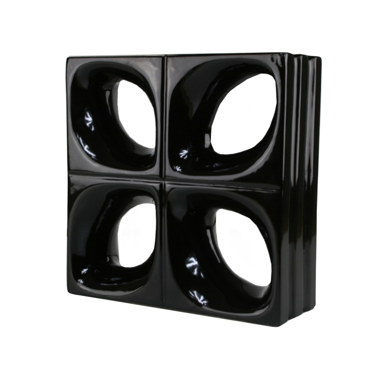Pustak ceramiczny Daisy Black 24x24x8 cm czarny Style'n Art Glasspol.jpg
