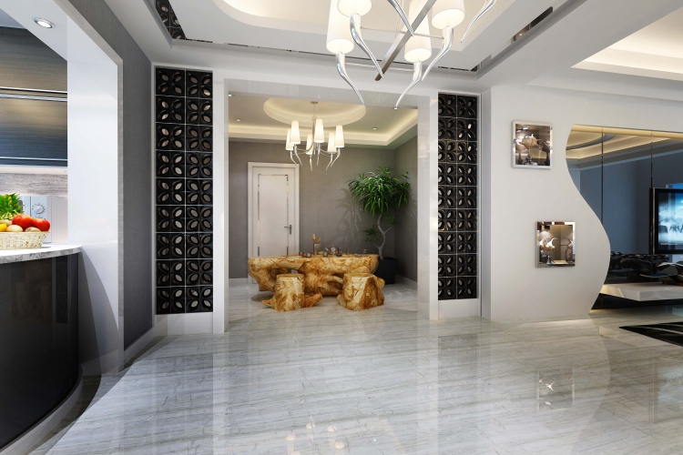 Scianka dekoracyjna z pustaków ceramicznych czarnych Daisy Black.jpg