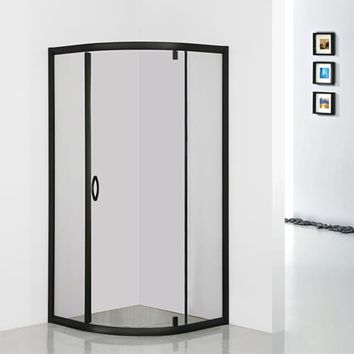 Kabina prysznicowa serii Stylio jednoskrzydłowa wysoka czarny profil.jpg