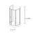 Kabina prysznicowa serii Stylio przyścienna rysunek techniczny z przodu.jpg