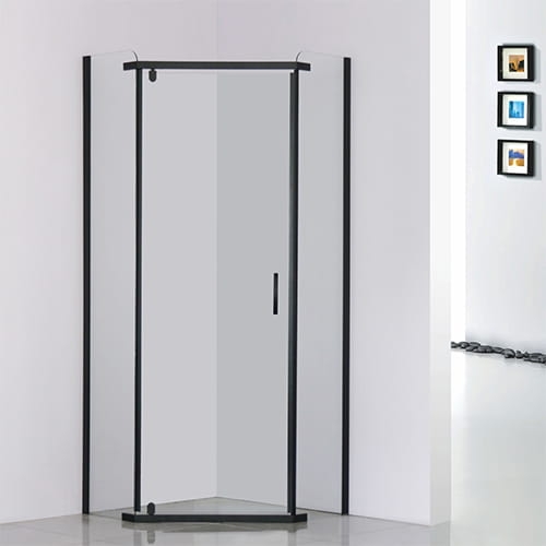 Kabina prysznicowa serii Stylio pentagonalna czarny profil.jpg