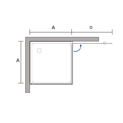 Kabina prysznicowa serii fresh line jednodrzwiowa  BK260 rysunek techniczny z góry.jpg