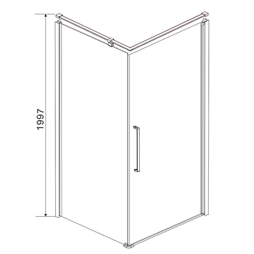 Kabina prysznicowa serii fresh line jednodrzwiowa  BK260 rysunek techniczny z przodu.jpg