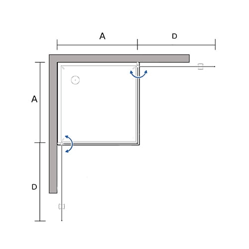 Kabina prysznicowa serii fresh line  dwudrzwiowa rysunek techniczny z góry.jpg
