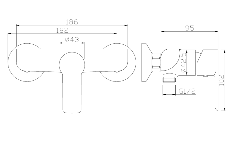 Bateria łazienkowa FASHION chrom BJC106 rysunek techniczny.png