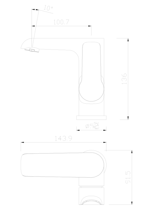 Bateria łazienkowa YO! chrom BJC904 rysunek techniczny.png