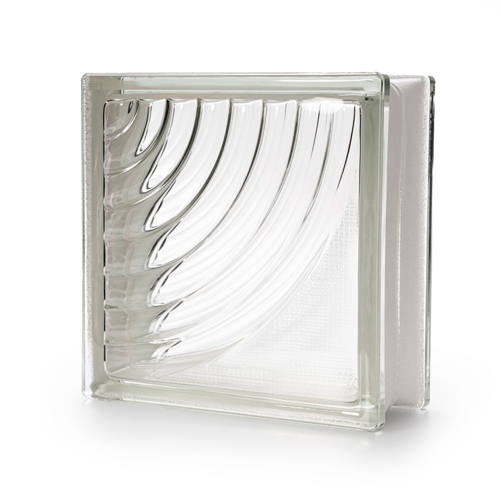 luksfer Midarc E60 1919-8 Seves Basic bezbarwny pustak szklany z falistym wzorem