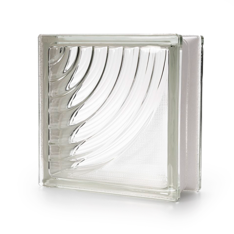 luksfer Midarc E60 1919-8 Seves Basic bezbarwny pustak szklany z falistym wzorem