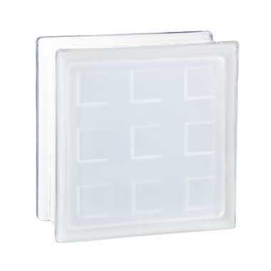 Pustak szklany 198  Agora E60 EI15 SAT 1 La Rochere, satynowany, pustak szklany, luksfer, matowy, bezbarwny, biały, Glasspol, glass blocks