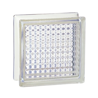 Pustak szklany 198 Clear Cross Reeded E 60 EI 15 La Rochere, luksfer bezbarwny, glass block, Glasspol