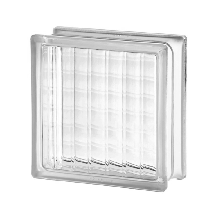 Pustak szklany 1919/8 cross large E 60 Seves Basic, luksfer bezbarwny 19 x 19 x 8 cm, glass blocks